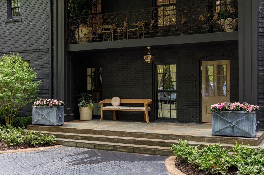 Understated Porch with Minimal Bench